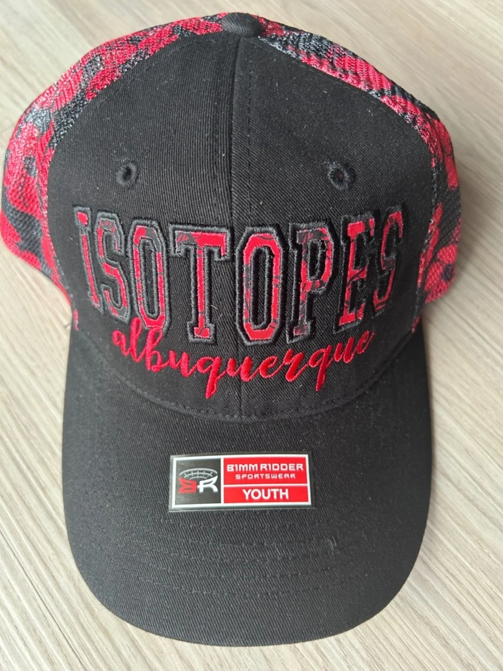 Albuquerque Isotopes SnapBack Trucker Hat Black Red Adj MiLB Baseball Cap